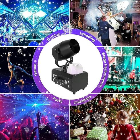 TsoLay Snow Machines for Outdoors, 2000W Professional Snowflake Maker, 90° Snow Making Machine with Remote Control and Flight Case, 3-8m Jetting Distance for Christmas, Wedding, Party Stage Effects in Saudi Arabia