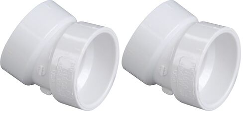 NIBCO - K07940C C4808 3 HXH 22 1/2 ELBOW PVC، أبيض، C48083، 3 بوصة (عبوة من قطعتين) in Kuwait