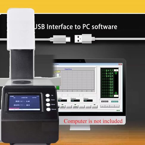 جهاز قياس نفاذية الضوء على سطح الطاولة مع نطاق حجم فتحة 21 مم، دقة 0-100%، 0.01%، 20000 مجموعة، واجهة USB لتخزين البيانات in Kuwait