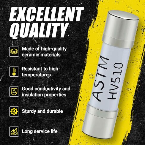 5 قطع HV510 مصهر سيراميك متعدد المتر متوافق مع المتر الرقمي 10A، 600V، 5x20mm in Kuwait