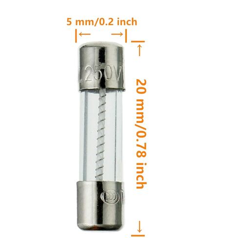 T5AL250V 20 قطعة 5x20 مللي متر ضربة بطيئة الزجاج فيوز 5A 250 فولت 0.2x0.78 بوصة تأخير الوقت فيوز in Kuwait