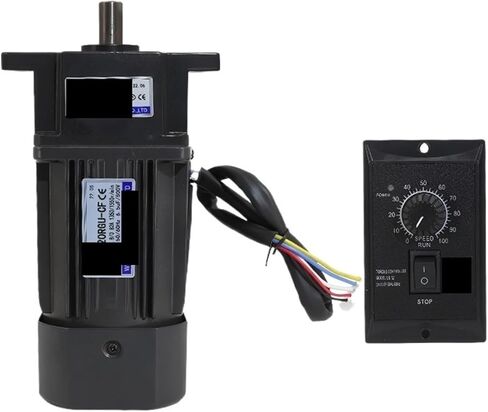 Asynchronous Motor 120W 110V/220V AC Gear Electric Single-Phase Variable Speed Adjustable Controller Governor with Eared Geared(100K(0-13.5RPM)) in Saudi Arabia