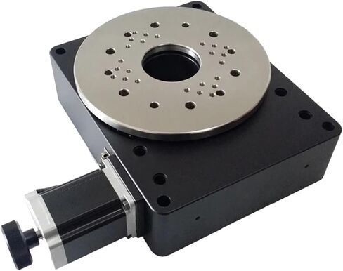 Motorized Rotary Positioning Stage PT-GD204 high-Precision Electric Rotary Table 360 Degree Rotation, Worm Gear, indexing Plate, Size 100mm Ratio 180:1 in Saudi Arabia