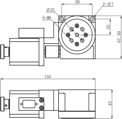 مرحلة تحديد المواقع الدوارة الآلية LSDH-60WS الألومنيوم الدقة مرحلة تحديد المواقع الدوارة الآلية قطر 360 درجة 60 مللي متر in Kuwait