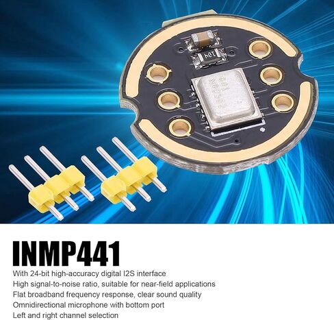 وحدة ميكروفون AUNMAS INMP441 MEMS، واجهة I2S رقمية 24 بت، صوت طبيعي عالي الوضوح، وحدة ميكروفون متعددة الاتجاهات مع دبابيس in Kuwait