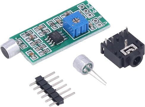 Aramox Microphone Pickup Module Sound Sensor Board with Adjustable Amplification Gain for Speaker Headphone Audio Input High Sensitivity Condenser Mic in Saudi Arabia
