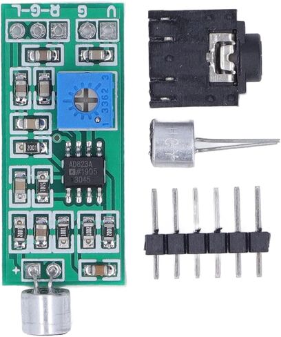 Aramox Microphone Pickup Module Sound Sensor Board with Adjustable Amplification Gain for Speaker Headphone Audio Input High Sensitivity Condenser Mic in Saudi Arabia