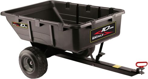 Brinly 10 cu.ft. 650lb Heavy Duty Tow-Behind Poly Utility Cart & Dump Trailer with Compression Molded Bed & Built-in Zerk Fitting Wheel Bearings in Kuwait