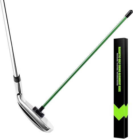 2 حزمة المغناطيسي نادي الغولف محاذاة عصا الغولف التدريب المعونة المغناطيس زاوية الكذب أداة التدريب الإيدز تصور يوضح الصحيح جولف سوينغ الهدف in Kuwait