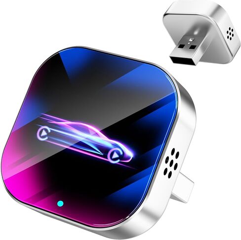 Wireless CarPlay Adapter for iPhone, 2025 Upgrade Convert Wired to Wireless Car Play Dongle, Mini Size USB Design for Apple CarPlay Adapter, USB-A/Type-C, No Delay, Plug and Play & Stable Control in Saudi Arabia