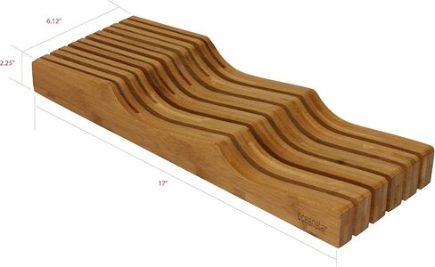 Oceanstar In-Drawer Bamboo Knife Organizer in Kuwait