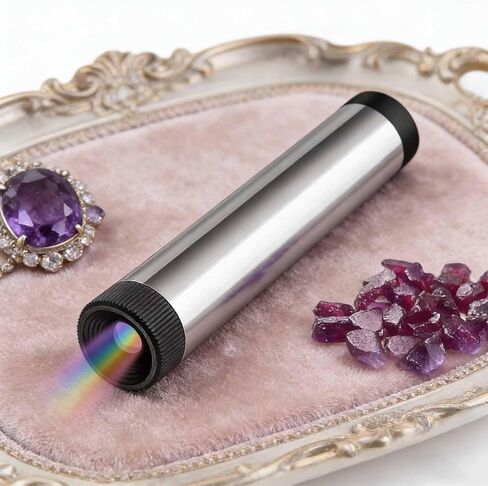ERICAT Gem Full Spectrum Prism Spectroscope, Handheld Gemological Prism Spectrometer with 8mm Eyepiece and Quick Identification Gemstone, Portable and Compact, for Antique, Jewelers, Fairs in Kuwait