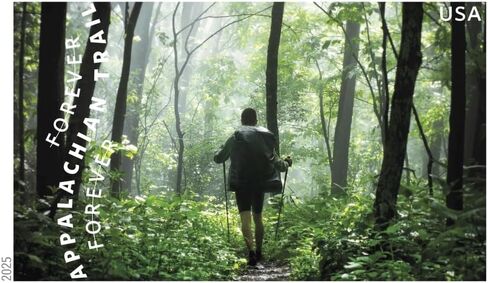 The Appalachian Trail 2025 (ورقة من 15) البريد من الدرجة الأولى إلى الأبد طوابع البريد in Kuwait