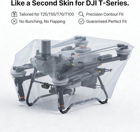 غطاء الطائرة بدون طيار الزراعية، الأبعاد: 56 طول × 40 عرض × 40 ارتفاع متوافق مع طائرات بدون طيار DJI T100، سلسلة FlyCart100، مقاوم للماء لجميع المواسم، يتضمن حقيبة تخزين in Kuwait