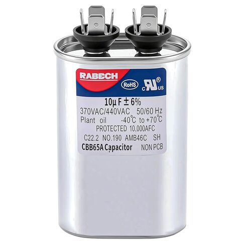 10 فائق التوهج 10MFD CBB65A البيضاوي تشغيل مكثف التيار المتردد 10 فائق التوهج MFD CBB65 370V 440V 450V مكثفات A/C 370 450 فولت VAC ± 6% 50/60 هرتز لمكيف الهواء in Kuwait
