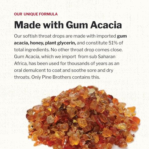 Pine Bros. Gummy Sore Throat Softish Drops 30 Count (approx) (2 Bags, Sugar Free) in Kuwait