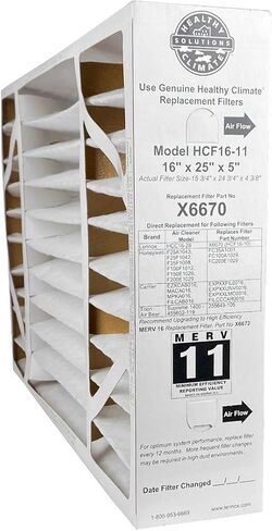 Lennox 16x25x5 X6670 MERV 11 Box Replacement Filter for Lennox and Honeywell. in Kuwait