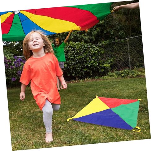 Kisangel Kids Parachute: Outdoor Group Play Rainbow Parachute for Kindergarten - Children Cooperative Team Activity for Sports Meet in Saudi Arabia