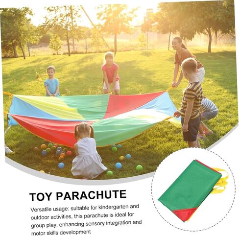 Kisangel Kids Parachute: Outdoor Group Play Rainbow Parachute for Kindergarten - Children Cooperative Team Activity for Sports Meet in Saudi Arabia