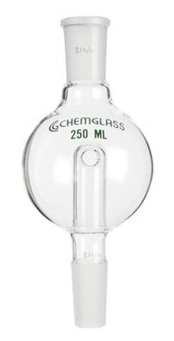 Chemglass CG-1320-03 Series CG-1320 Rotary Evaporator Bump Trap, 100 mL Capacity, 24/40 Top Outer, 24/40 Lower Inner in Kuwait