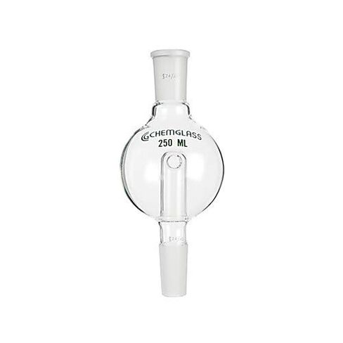 Chemglass CG-1320-09 Series CG-1320 Rotary Evaporator Bump Trap, 500 mL Capacity, 24/40 Top Outer, 24/40 Lower Inner in Kuwait