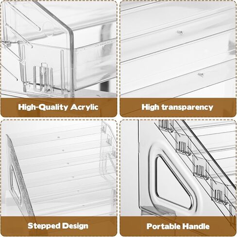 2 حزمة 7 الطبقة كوكي عرض موقف واضح الاكريليك المتدرج الحلوى الوقوف للخبازين البائعين الأطراف الحرفية المعارض أكشاك السوق كوكي عرض موقف لعرض الكعك الحلوى in Kuwait