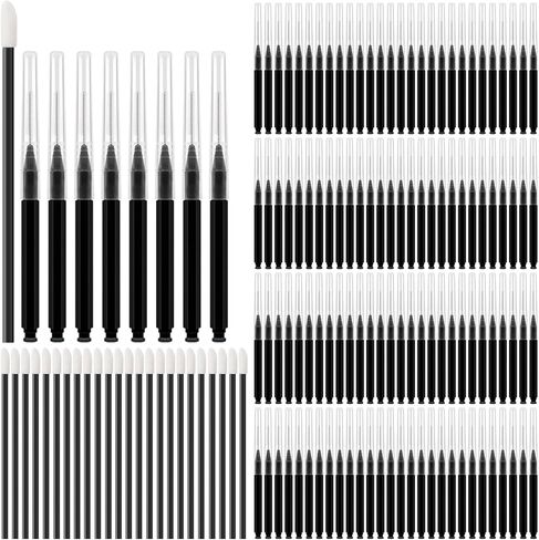 120 Pcs Interdental Brush + 25 Pcs Lip Wands Applicators Disposable, Braces Brush for Cleaner Interdental Brush Toothpick Dental Flossing Head Oral Dental Hygiene Flosser Tooth Cleaning Tools, Black in Saudi Arabia