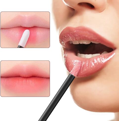 120 Pcs Interdental Brush + 25 Pcs Lip Wands Applicators Disposable, Braces Brush for Cleaner Interdental Brush Toothpick Dental Flossing Head Oral Dental Hygiene Flosser Tooth Cleaning Tools, Black in Saudi Arabia