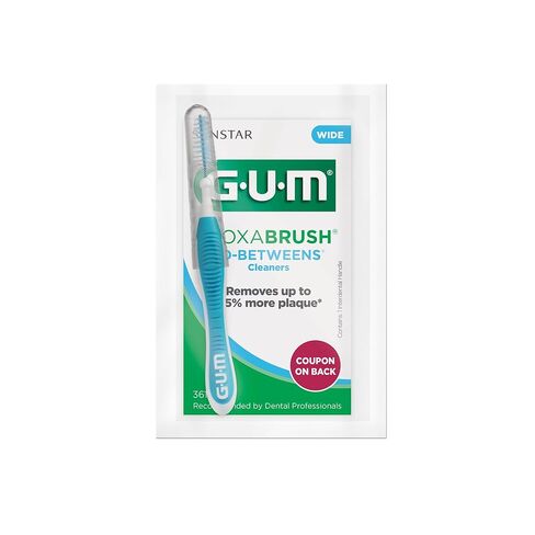 GUM Proxabrush Go-Betweens, Wide, Interdental Brushes, 3614PQ, Professional Sample, 1 Count (Pack of 36) in Saudi Arabia