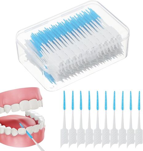 300 Pcs Tooth Picks, Soft Dental Floss Picks for Braces, Dental Tooth Cleaners for Tight Gaps, Flossing & Orthodontic Care in Saudi Arabia
