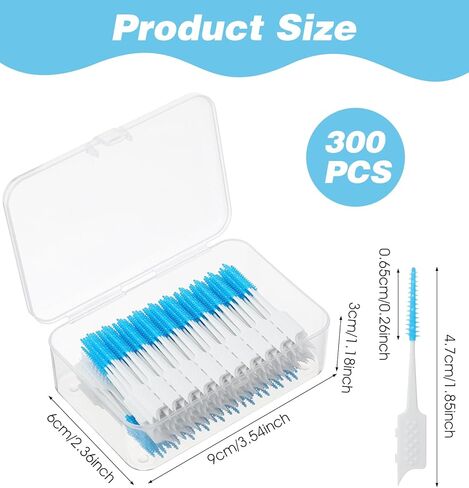 300 Pcs Tooth Picks, Soft Dental Floss Picks for Braces, Dental Tooth Cleaners for Tight Gaps, Flossing & Orthodontic Care in Saudi Arabia