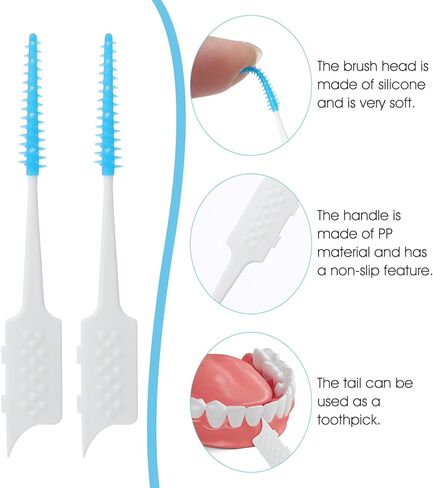 300 Pcs Tooth Picks, Soft Dental Floss Picks for Braces, Dental Tooth Cleaners for Tight Gaps, Flossing & Orthodontic Care in Saudi Arabia