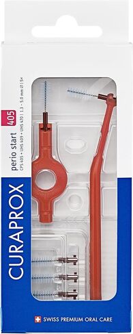 مجموعة فرش Curaprox Interdental CPS 405 Perio Start - للفجوات الأكبر والعناية باللثة | تتضمن 5 فرش وحوامل مزدوجة للتنظيف المرن | صناعة سويسرية in Kuwait