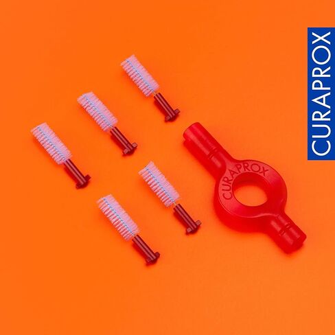 مجموعة فرش Curaprox Interdental CPS 405 Perio Start - للفجوات الأكبر والعناية باللثة | تتضمن 5 فرش وحوامل مزدوجة للتنظيف المرن | صناعة سويسرية in Kuwait