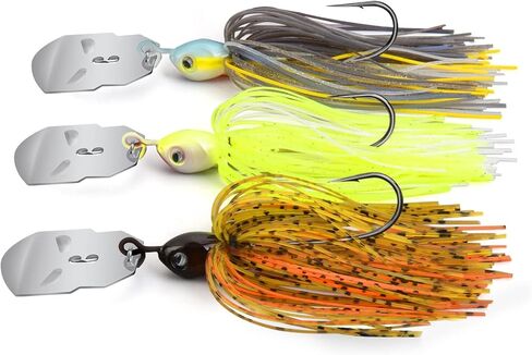 MADBITE بواسطة KASTKING BLADED FISHING LUREs ، مجموعات متعددة الألوان ، حركة تهتز لا تقاوم ، خطافات نقطة الإبرة الثقيلة التي لا تقاوم ، تتضمن أحجامًا شهيرة 3/8 أوقية و 1/2 أوقية ، صندوق تخزين in Kuwait