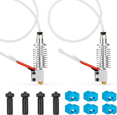 Kobra 3 V2/Kobra 3 Hotend، طقم نهاية ساخنة لرأس الطباعة الطارد مع 5 قطع إضافية من رؤوس الفوهات النحاسية و2 قطعة جورب سيليكون لطابعة ANYCUBIC Kobra 3/Kobra 3 V2 Combo ثلاثية الأبعاد in Kuwait