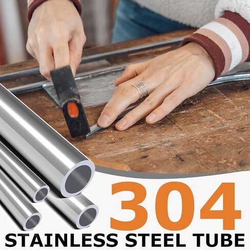 5Pcs 1/8"（3mm）ODx10"(254mm) 304 Stainless Steel Tube，Round Metal Tube Thickened Pipe Wall & Weldable Tubing, for Pipe for Industry, DIY, Furnishing,Decoration,Crafts Model (1/8OD*10", 5) in Saudi Arabia