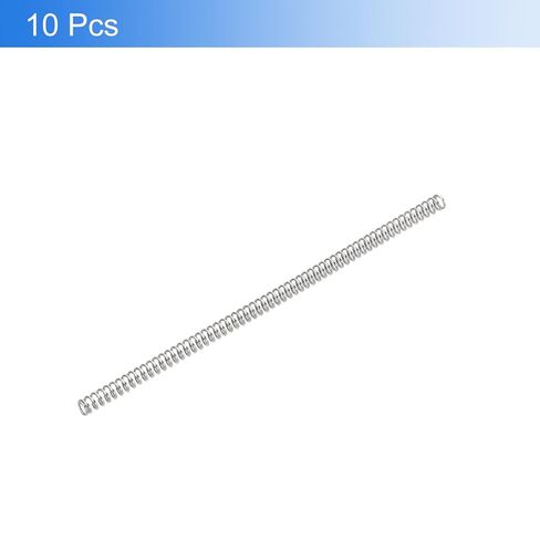 uxcell 10Pcs Compression Springs, 0.3mm Wire Diameter x 2mm OD x 50mm Length 304 Stainless Steel Extension Spring Ballpoint Pen Pressure Springs for Shop Home Repairs, Silver in Saudi Arabia