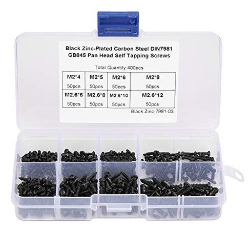 400Pcs M2 M2.6 M3 Pan Head Self Tapping Screws Set Assortment Kit in Saudi Arabia