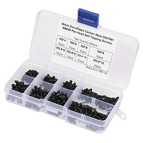 400Pcs M2 M2.6 M3 Pan Head Self Tapping Screws Set Assortment Kit in Saudi Arabia