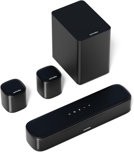 Ultimea 5.1CH Sound Bar مع مضخم الصوت ، نظام الصوت المحيطي الافتراضي للمسرح المنزلي للتلفزيون ، شريط الصوت مع التحكم في التطبيق ، مكبرات صوت محيطة ، OPT/AUX ، Peak Power 250W ، Aura A30 in Kuwait
