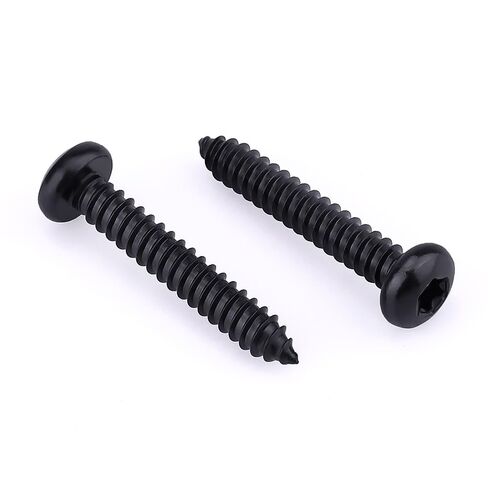 50-Pack #8 x 1-1/2" Pan Torx Head Self Tapping Screws Black, 304 Stainless Steel 18/8, Black Coated, Rounded Head (Torx Bit Included) in Saudi Arabia