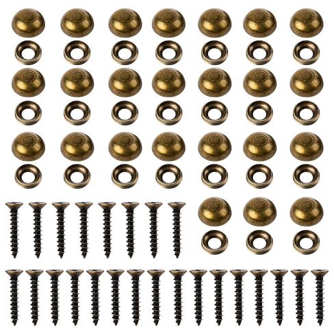 24Pcs Decorative Screws Brass Upholstery Screws with Caps, Decorative Bronze Screw for Wood, Mirror, Cabinet Door, Windows, Furniture Fixing, 15mm in Saudi Arabia