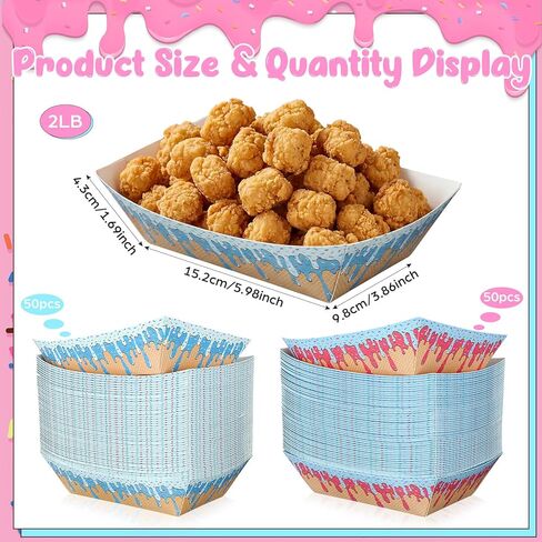 100 Pack 2Lb Baseball Snack Trays Ice Cream Drip Birthday Decorations, Baseball Paper Food Boat Trays, Ice Cream Drip Disposable Serving Boat Plate for Snack Popcorn Bakery Dessert Sandwich in Saudi Arabia