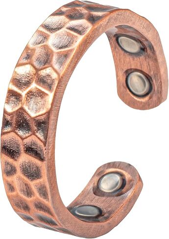 EnerCoppeX Copper Magnetic Ring for Women, Lymphatic Drainage Adjustable Ring, 3500 Gauss Magnet (I) in Kuwait