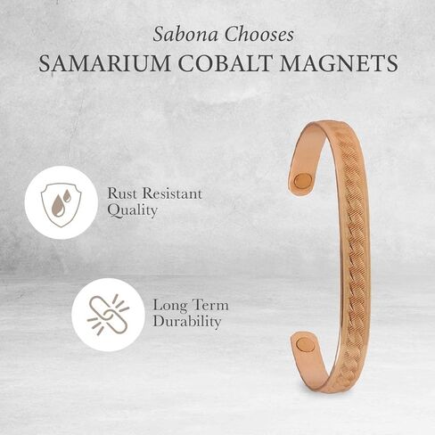 Sabona Copper Rope Magnetic Wristband, Copper Wristband, Large, 6.5" in Saudi Arabia
