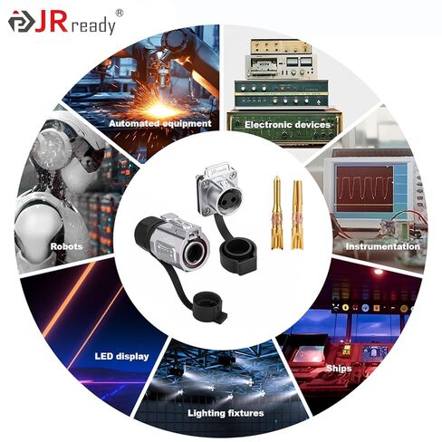 JRready JRSSW-CP20 Series Circular Connector Dedicated Contact Kit - 30 Pairs Gold-Plated Solid Terminals, Soldering Design, Supports 14-18AWG Wire Gauge in Saudi Arabia