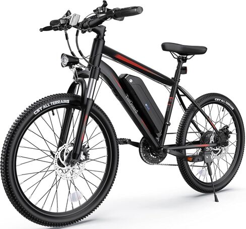 دراجة كهربائية TotGuard للبالغين، دراجة كهربائية مقاس 26 بوصة مع محرك بدون فرش بقدرة 700 وات، دراجة كهربائية بسرعة 20 ميلاً في الساعة مع بطارية قابلة للإزالة بقدرة 374.4 وات في الساعة، دراجة جبلية كهربائية بطول 50 ميلًا، 21 سرعة، معتمدة من SGS إلى UL 2849 in Kuwait
