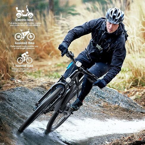 دراجة كهربائية TotGuard للبالغين، دراجة كهربائية مقاس 26 بوصة مع محرك بدون فرش بقدرة 700 وات، دراجة كهربائية بسرعة 20 ميلاً في الساعة مع بطارية قابلة للإزالة بقدرة 374.4 وات في الساعة، دراجة جبلية كهربائية بطول 50 ميلًا، 21 سرعة، معتمدة من SGS إلى UL 2849 in Kuwait