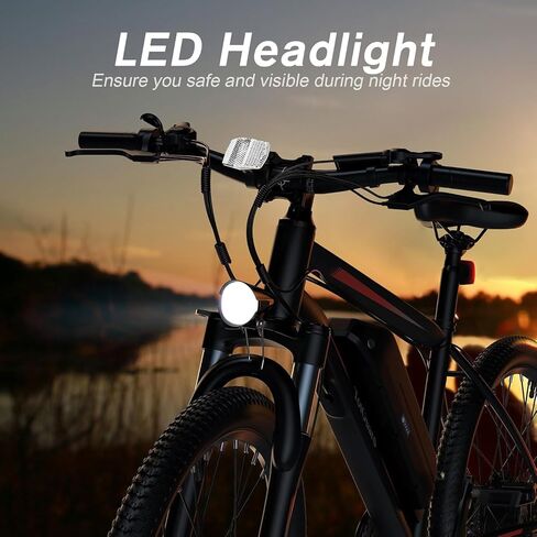 دراجة كهربائية TotGuard للبالغين، دراجة كهربائية مقاس 26 بوصة مع محرك بدون فرش بقدرة 700 وات، دراجة كهربائية بسرعة 20 ميلاً في الساعة مع بطارية قابلة للإزالة بقدرة 374.4 وات في الساعة، دراجة جبلية كهربائية بطول 50 ميلًا، 21 سرعة، معتمدة من SGS إلى UL 2849 in Kuwait